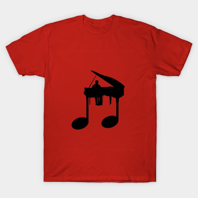 Comic Pianist At The Sheet Music Concert Grand T-Shirt by ShirzAndMore